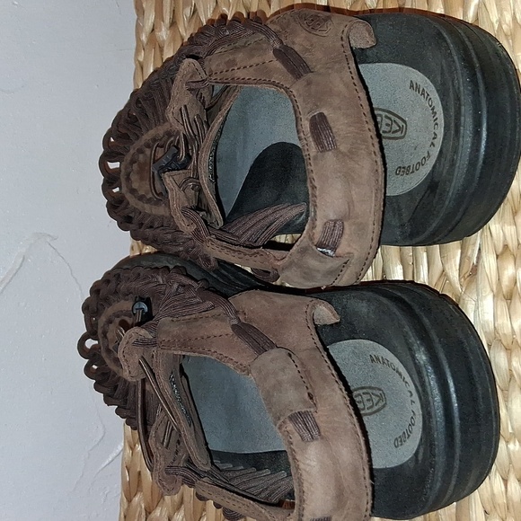 Keen Men\'s Braided Rope Sandals in Taupe Brown main image 5